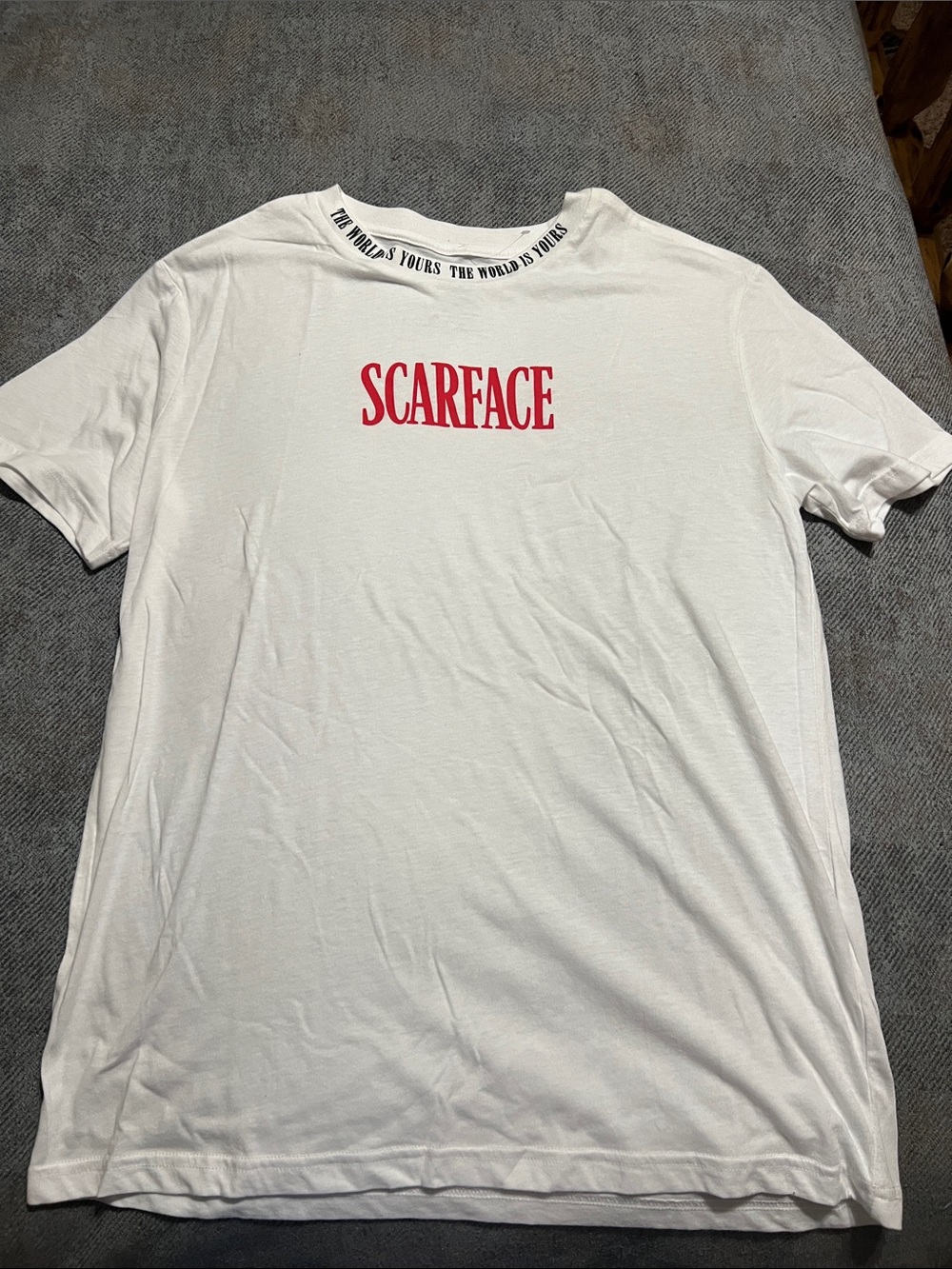 Scarface White Graphic Tee - Men